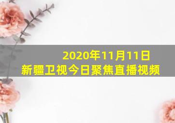 2020年11月11日新疆卫视今日聚焦直播视频