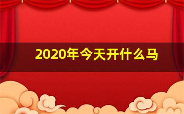 2020年今天开什么马