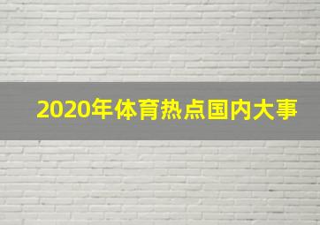 2020年体育热点国内大事