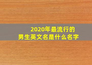 2020年最流行的男生英文名是什么名字