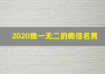 2020独一无二的微信名男