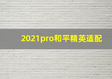 2021pro和平精英适配