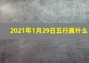 2021年1月29日五行属什么