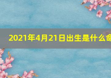 2021年4月21日出生是什么命