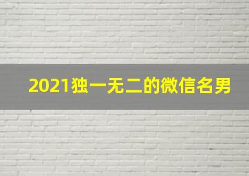 2021独一无二的微信名男