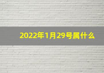 2022年1月29号属什么