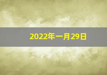 2022年一月29日