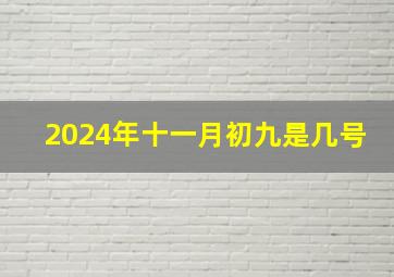 2024年十一月初九是几号