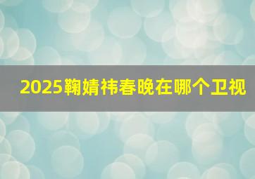 2025鞠婧祎春晚在哪个卫视