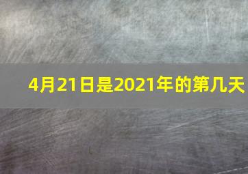 4月21日是2021年的第几天