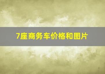 7座商务车价格和图片