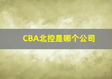 CBA北控是哪个公司