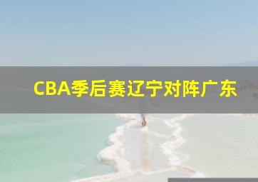 CBA季后赛辽宁对阵广东