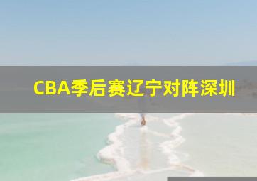 CBA季后赛辽宁对阵深圳