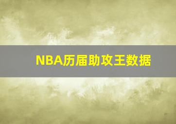 NBA历届助攻王数据