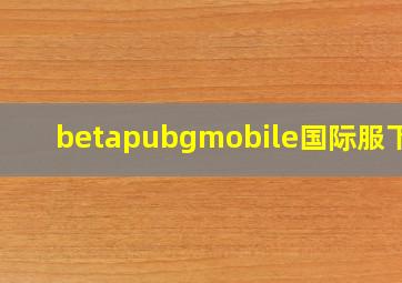 betapubgmobile国际服下载