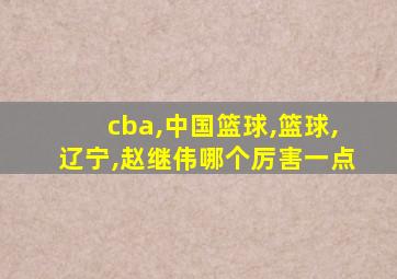 cba,中国篮球,篮球,辽宁,赵继伟哪个厉害一点