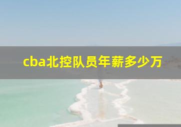 cba北控队员年薪多少万