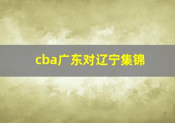 cba广东对辽宁集锦