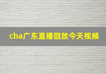 cba广东直播回放今天视频