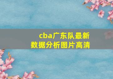 cba广东队最新数据分析图片高清