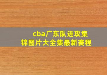 cba广东队进攻集锦图片大全集最新赛程