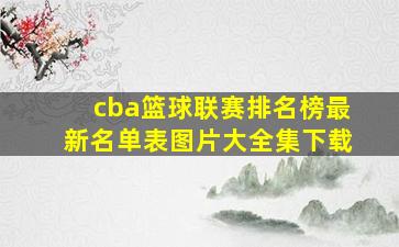 cba篮球联赛排名榜最新名单表图片大全集下载