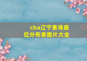 cba辽宁赛场座位分布表图片大全