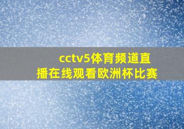 cctv5体育频道直播在线观看欧洲杯比赛