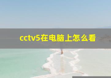 cctv5在电脑上怎么看