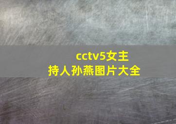 cctv5女主持人孙燕图片大全