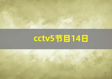 cctv5节目14日