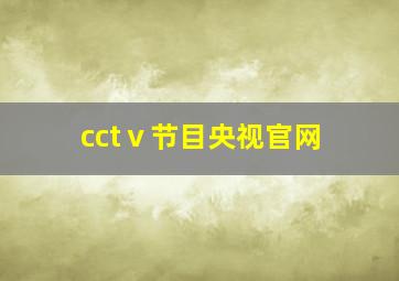 cctⅴ节目央视官网