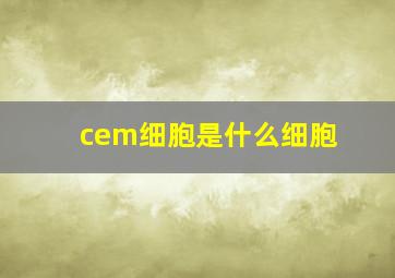 cem细胞是什么细胞