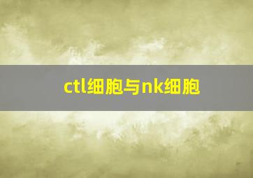 ctl细胞与nk细胞