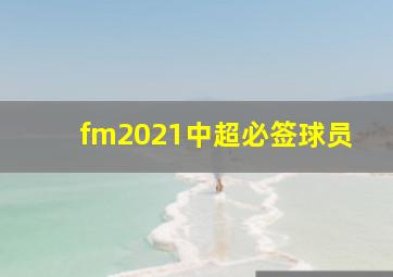 fm2021中超必签球员