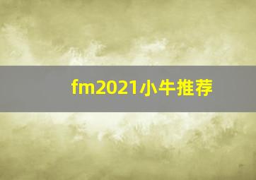 fm2021小牛推荐