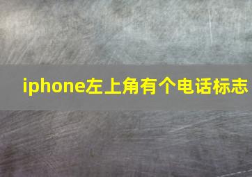 iphone左上角有个电话标志