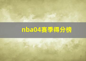 nba04赛季得分榜