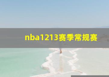 nba1213赛季常规赛