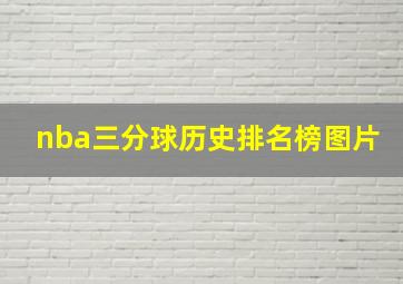 nba三分球历史排名榜图片