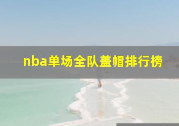 nba单场全队盖帽排行榜