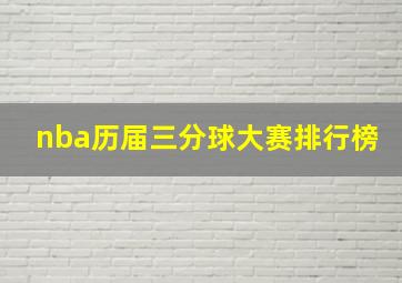 nba历届三分球大赛排行榜