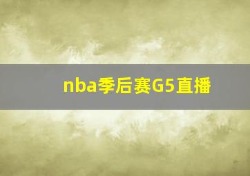 nba季后赛G5直播