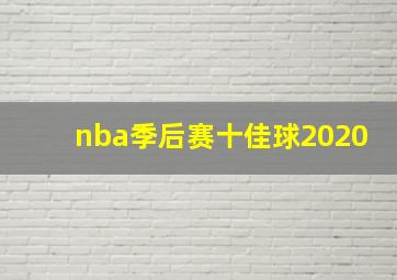 nba季后赛十佳球2020