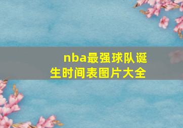 nba最强球队诞生时间表图片大全