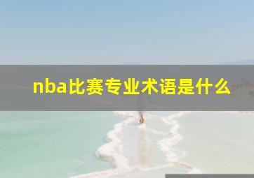 nba比赛专业术语是什么