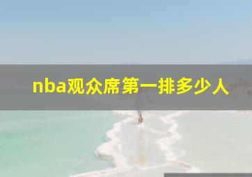 nba观众席第一排多少人