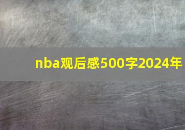 nba观后感500字2024年