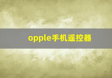 opple手机遥控器